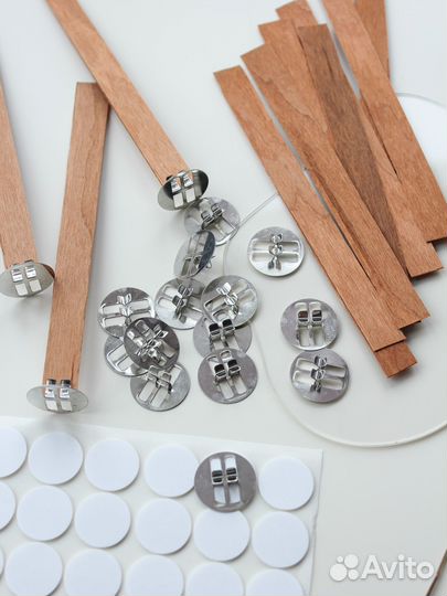 Набор 50шт: Фитиль 12х140+держатель+наклейки