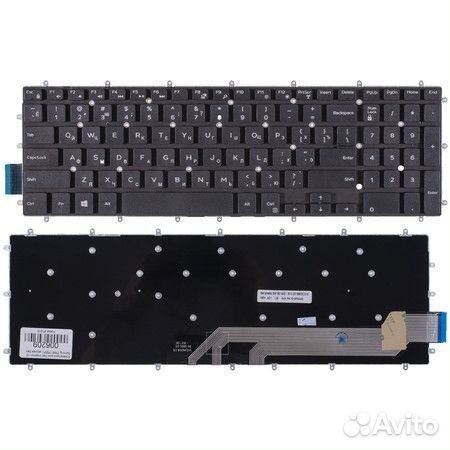 Клавиатура черная без рамки Dell Inspiron 7567