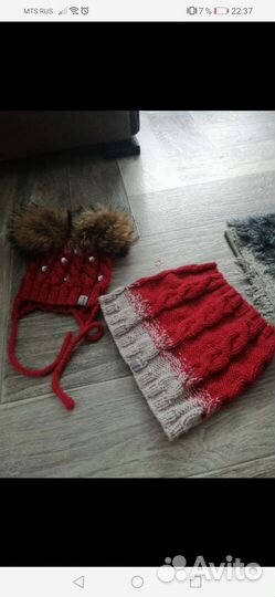 Комплект шапка, шарф