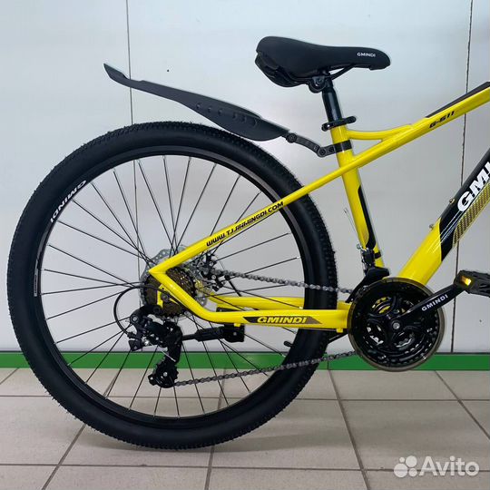 Горный велосипед жёлто-голубой новый