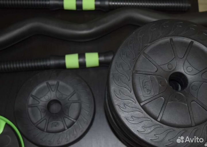 Гантельный набор (штанга W-обр+гиря)