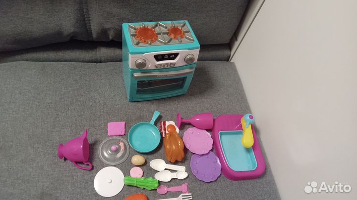 Набор детской посуды+детская плита Play st Home