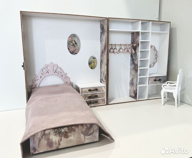 Кукольный домик для барби с мебелью