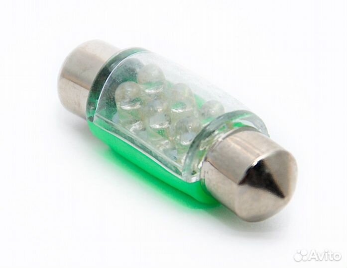 Светодиод 12v T11 36мм ас 6LED