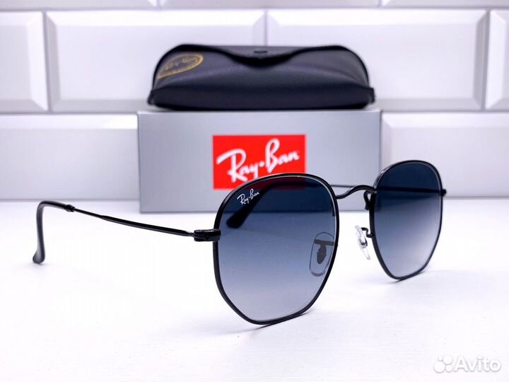 Очки Ray Ban 3548 N Hexagonal Голубой Градиент