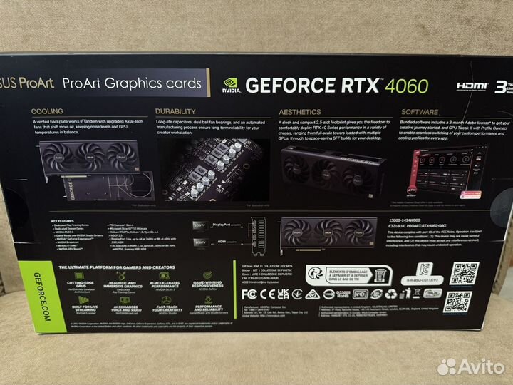 Новая RTX 4060 asus ProArt