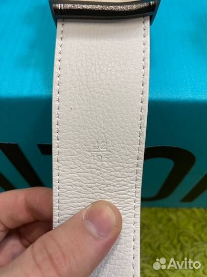 Ремень Louis Vuitton White Silver Оригинал