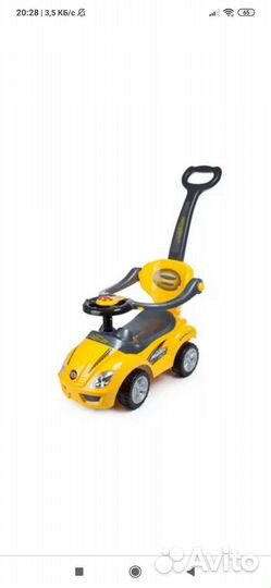 Детская машинка каталка с ручкой