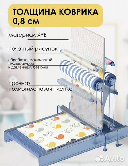Складной детский коврик 180 200