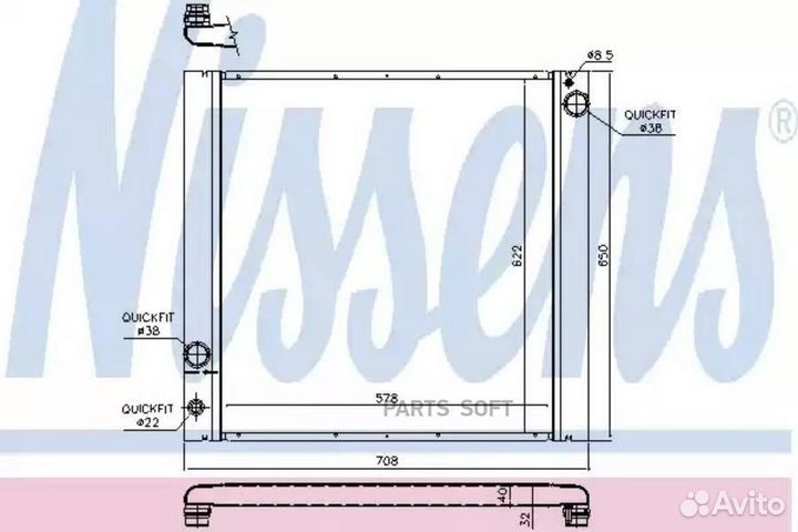 Радиатор охлаждения двс land rover range rover (20