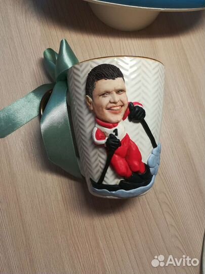 Кружки с декором из полимерной глины