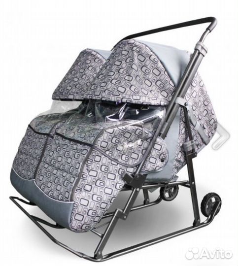 Санки-коляска Галактика Близняшки арт. скб1