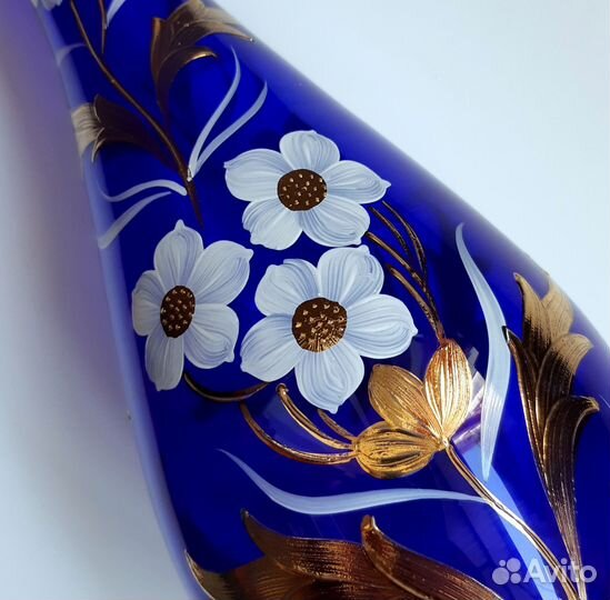 Ваза для цветов. Цветное стекло, Богемия