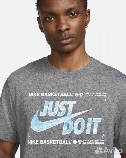 Мужская футболка Nike, серая, М/L