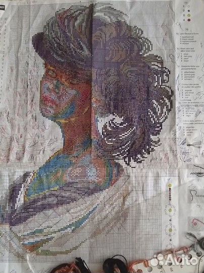 Вышивка крестом остатки набора Бархатный вечер