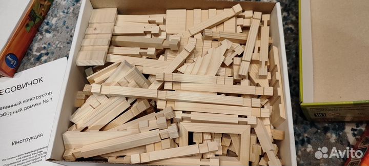 Деревянный конструктор Домик