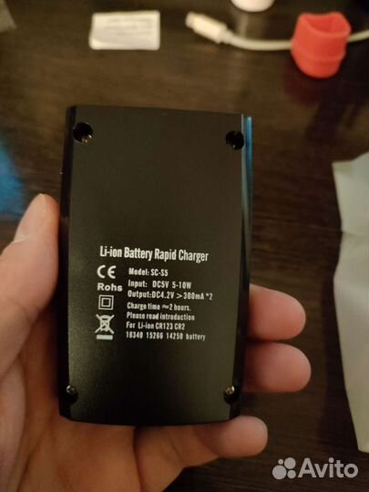 Зарядное устройство USB Li-Ion CR123/CR2 2 слота