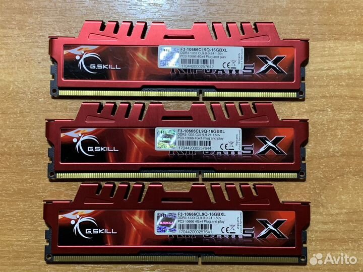 Оперативная память 4GB DDR3 1333MHz G.Skil