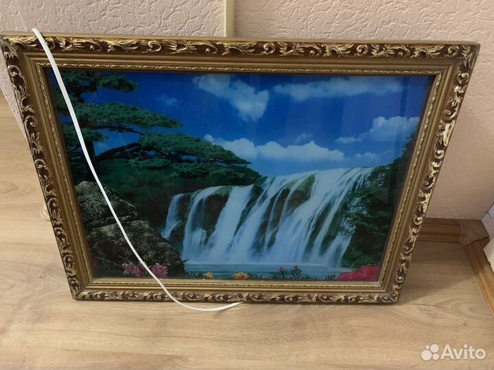 Картина водопад с подсветкой и звуком