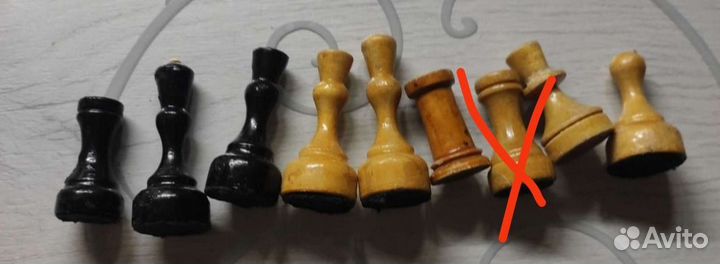Шахматн. фигуры из дерева и пластика на добор