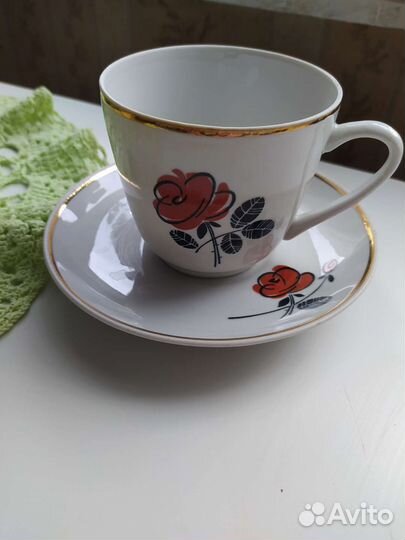 Чайный сервиз 6 чашек СССР 1970г