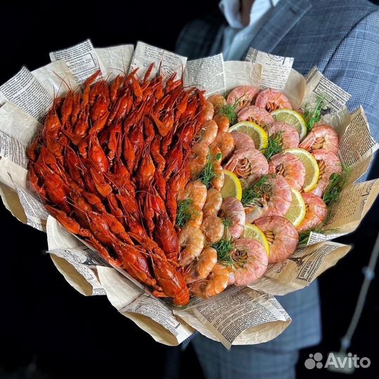 Съедобные букеты из морепродуктов