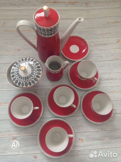 Сервиз Freiberger Porzellan кофейник и блюдца