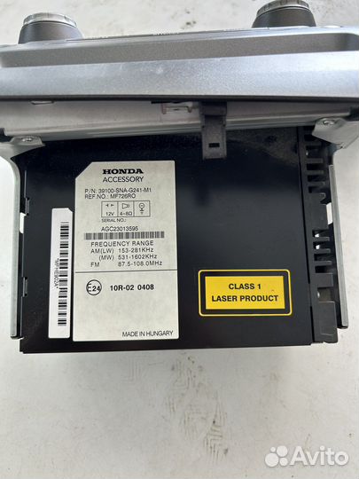 Магнитола honda civic