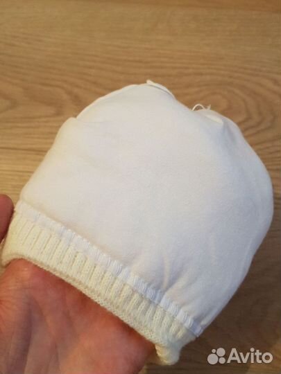 Шапка зимняя для девочки новая 3-6 месяцев