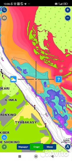 Карты глубин Чувашия