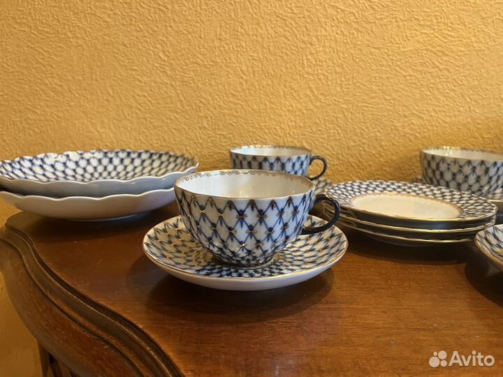 Набор посуды лфз кобальтовая сетка