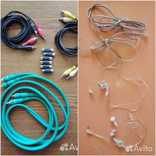 Кабеля аудио видео тюльпаны