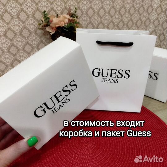 Ремень Guess натуральная кожа в коробке и пакете