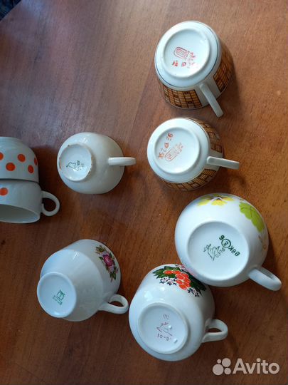 Чашки СССР фарфор рфз Рижский и другой