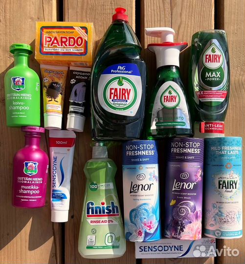 Бытовая химия из Финляндии Fairy Finish Lenor итд