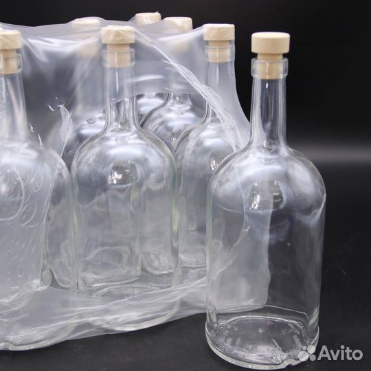 Пэт набор бутылок Абсолют 1л с пробками (9шт.)