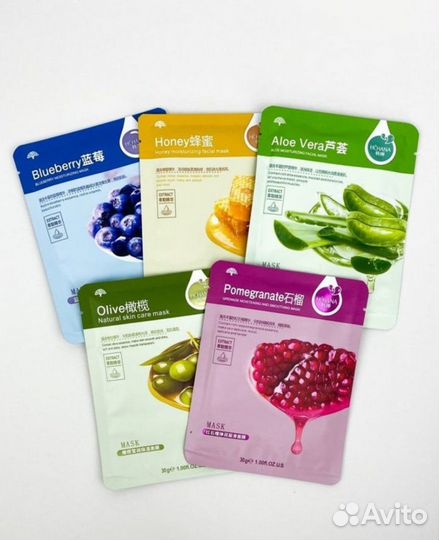 Тканевые увлажняющие маски для лица