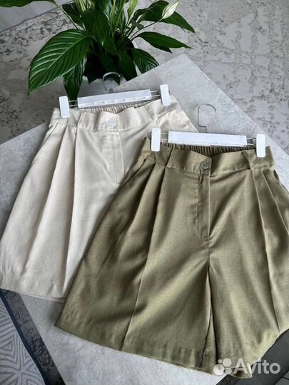 Шорты бермуды лен
