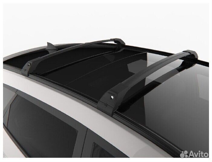 Багажник Turtle на низкие рейлинги черный