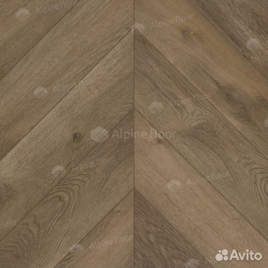 Spc ламинат Alpine floor LVT Дуб Насыщенный Chevro