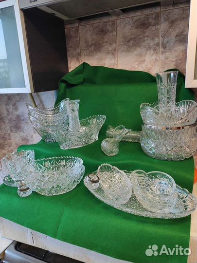 Хрусталь СССР на любой вкус. Крупный, мелкий, сред