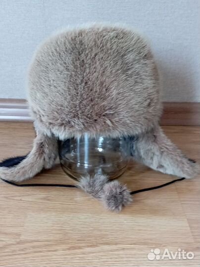 Шапка-ушанка, мягкий берет из норки