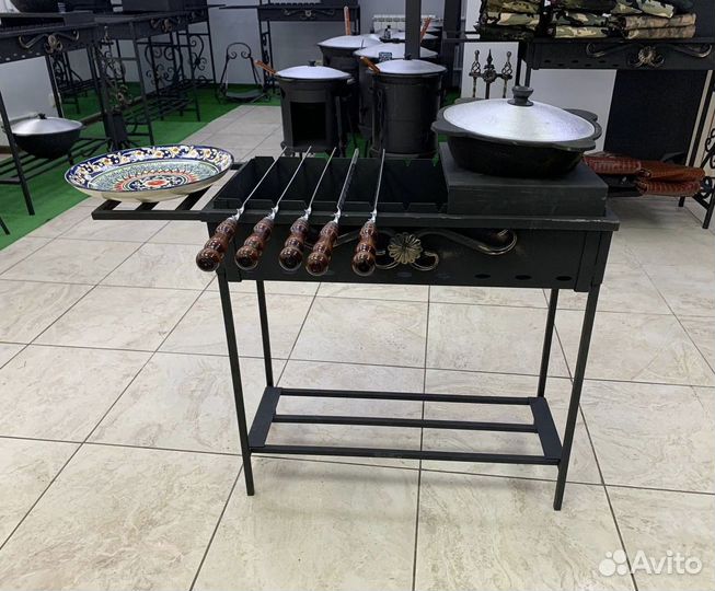 Мангал с подставкой под казан