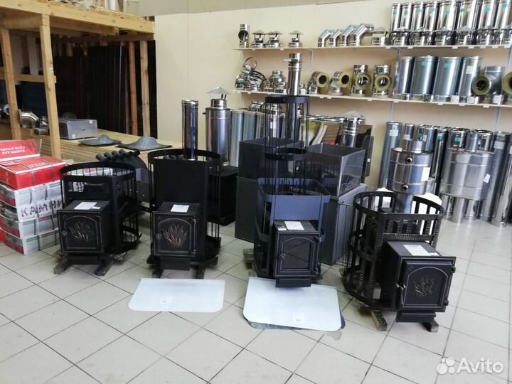 Печь для бани с баком