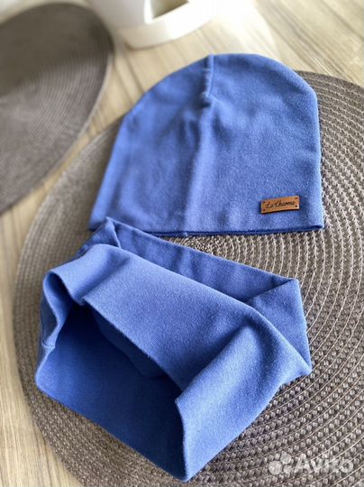 Шапка и снуд детский весна для мальчика малыша