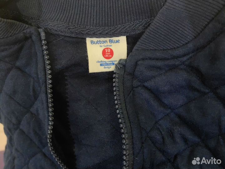 Бомбер школьный на девочку, темно - синего цвета