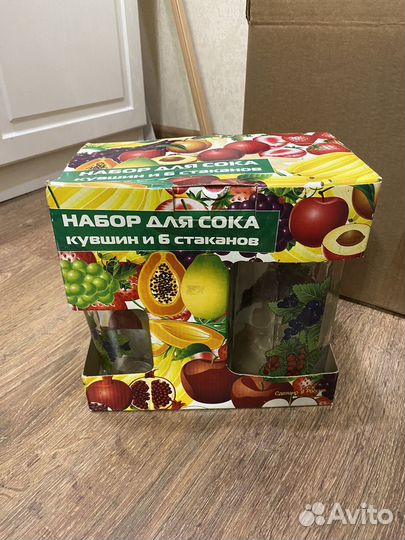 Кувшин и 6 стаканов набор (новый)