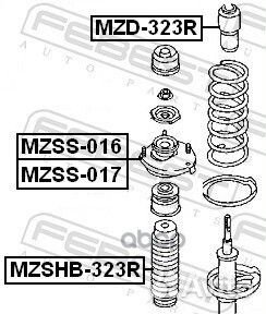 Опора заднего амортизатора правая, шт mzss016