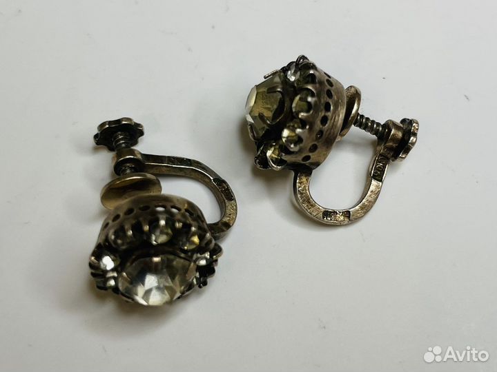 Серебряные серьги СССР