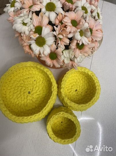 Трикотажные корзинки